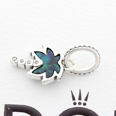 Authentic Pandora Opalescent Green Palm Tree Charm 793352C01