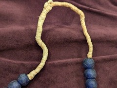 Single Strand Round Beaded Statement Necklace Purple 28 inch