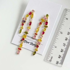 Other Stories Crystal Statement Drop Earrings Chic Women Party Vacation Jewelry