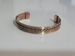 Pure Copper Bracelet Solid Copper Arthritis Pain Relief Cuff Bangle Copper Chain