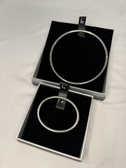 Petite Polished Locking Eternity Collar Titanium With Key,and a Bracelet.