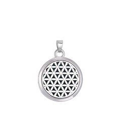 Aromatherapy Silver Necklace Pendant Diffuser Oil Essential Oils