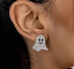 Ghost Rhinestone Halloween earrings fashion jewelry 0.8 Inch