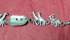 Sterling Silver 7” Noah’s Ark Bracelet 2 by 2 Animals Christian Religious 7.29g