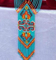 Handmade Necklace Seed Bead Boho American Style Native Beaded Multi Strand