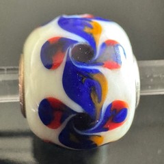 Trollbeads WHITE Base MINI BARREL BEAD