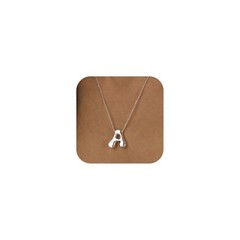 Bubble Silver Letter Necklace for Women Dainty 925 Sterling Silver Balloon In…