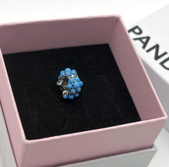 NEW 100% PANDORA #793897C02 Turquoise Colored Ocean Theme Charm WITH BOX