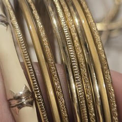 Gold and Silver Bangle Bracelet Set. 30 Pc