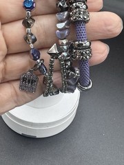 Bomb Party Halloween Stackable 4-Bracelet Set, Charm, Hematite Plated, RBP6275
