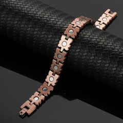 Classic Solid Copper Magnetic Bracelet Men Arthritis Pain Relief Stress Antique
