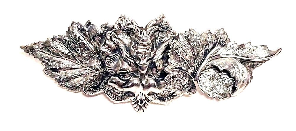 Kirks Folly Repousse Hidden Dragon Large Barrette 4 5/8ths Wide Made in France