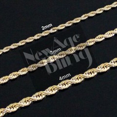 Stainless Steel Gold Plated Rope Chain Necklace Trendy Durable Premium Quality