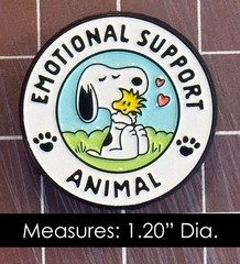 Peanuts Snoopy: Emotional Support Animal Enamel Pin