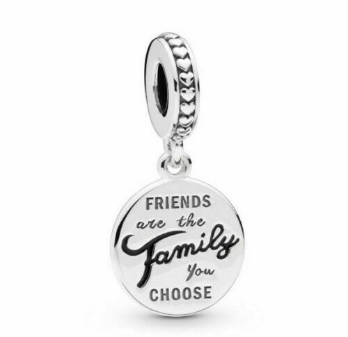 💜 1 piece European charm – Friends are the Family You Choose dangle