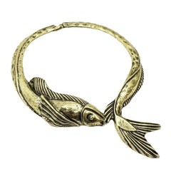 Cuff Necklace Alloy Texture Unique Neck Jewelry Present for Fashion Individuals