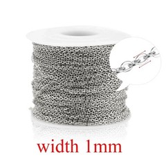 Stainless Steel Chain Bulk 1/1.5/2/2.5mm Necklace Chain Jewelry Making Findings