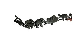 Vintage Noahs Ark Bracelet – Silver Toned Pewter Religious Jewelry