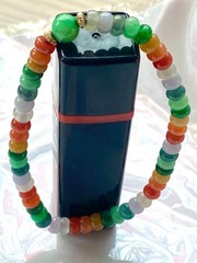 【JadeiteBird】5.0mm Certified 100% Natural abacus beads Jadeite Jade bracelet