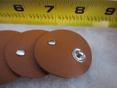 3 Leather Wrap Bracelets SilverTone Studs Snap Clasp Black Brown Tan 7.5-9″ Adj.