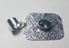 Mystic Topaz Oval Shape Handmade Gemstone Pendant Jewelry Size 1.5 Inches