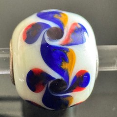 Trollbeads WHITE Base MINI BARREL BEAD