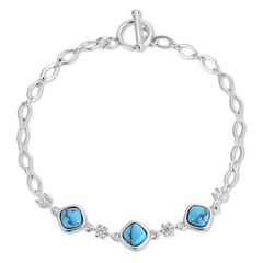Montana Silversmiths Canyon Serenade Turquoise Crystal Toggle Bracelet