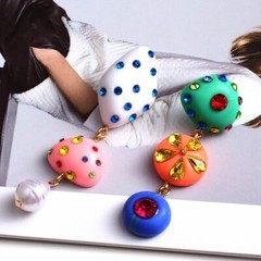 Colorful Long Earring Irregular Acrylic Crystals Pendant Jewelry Accessories