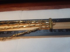 7.5″ Gold Tone Multi Barlink Chain Bracelet “Slight Blemish on Clasp” 03-01-2026