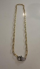 Frieda Rothman gold over brass paperclip chain