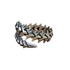 Spine Ring (Adjustable) Gothic Rave Punk Silver Ring Set Y2K