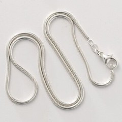 925 Sterling Silver Tarnish-Free Italian Snake Chain Necklace 1MM Jewelry 16-24″