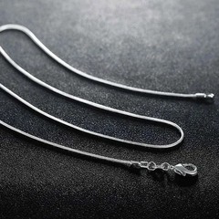 10PCS wholesale 925 sterling solid silver 1MM 16-30inch snake chain necklace