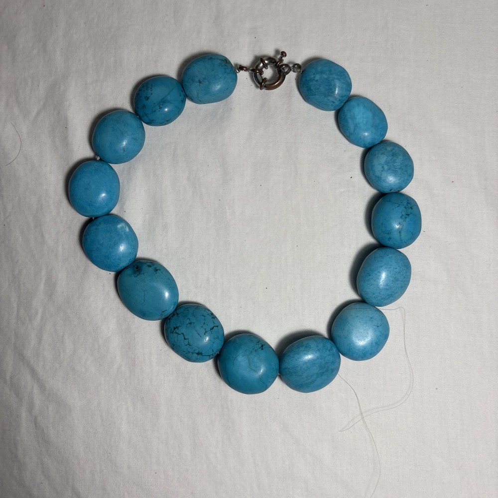 Heavy Blue Stone Necklace