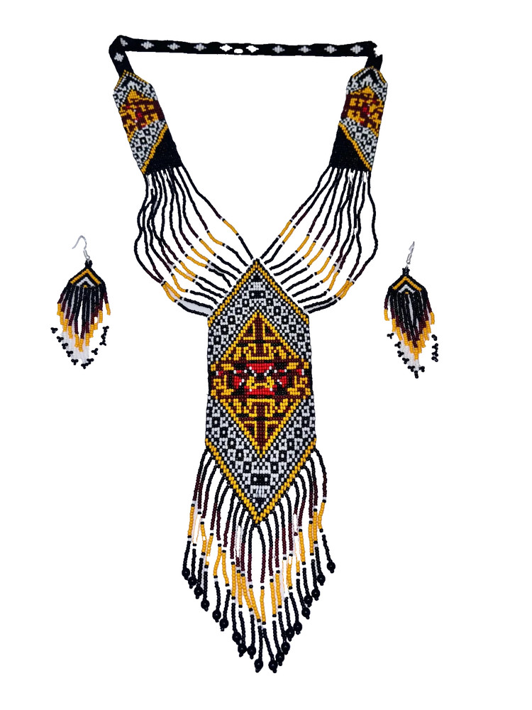 Handmade Necklace Seed Bead Boho American Style Nativ Beaded Multi Strand Gifts