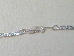 Nwot 14K White Gold Plated 20″ Flat Chain Link Necklace
