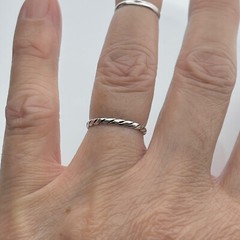 Sterling Silver Twist Ring, Stackable Ring, Silver Ring, Rope Ring