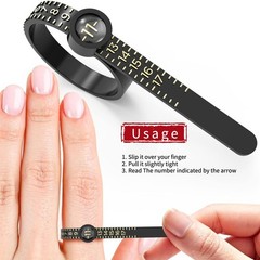 2 Pcs Ring Sizer Measuring Tool, Reusable Finger Size Ruler with Magnifying G…