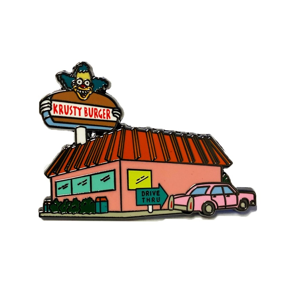 Phantom Pins – Krusty Burger – The Simpsons Enamel Pin 1.75”