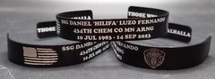 Memorial Bracelet Military / US Army / Marines / Navy / Coast Guard / Engraved