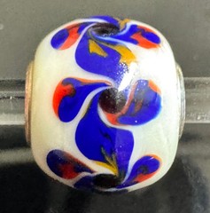 Trollbeads WHITE Base MINI BARREL BEAD