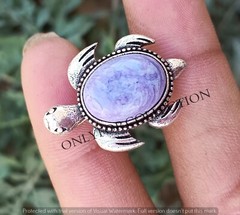Charoite Gemstone 925 Sterling Silver Plated 1 PC Handmade Sea Turtle Pendant