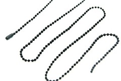 50 pc BLACK EPOXY 24″ BALL CHAIN NECKLACE 2.4MM BEADS #3 WITH FREE SHIP USA ONLY