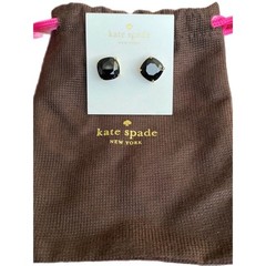 Kate Spade Black Faceted Stud Earrings NWT w/ Dust Bag