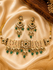 Traditional Indian Kundan Choker Set Indian Bridal Necklace Roz Jewellers.