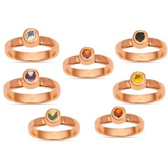 7 Day Daily Use Ring Gemstone Ethnic Handmade 7 Ring Lot Jewelry Gift For Her