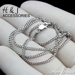 16″-24″MEN WOMEN 925 STERLING SILVER 2MM MIAMI CUBAN CURB CHAIN NECKLACE*ASN14