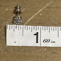 Unbranded Classic Faux Diamond Stud Earrings With Secure Lock Back Closure