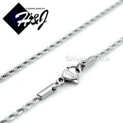 18″20″24″Stainless Steel 1.5mm Silver Rope Chain Necklace Plain Cross Pendant*SP