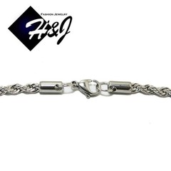20″MEN’s Stainless Steel 3.5mm Silver Smooth Rope Chain Necklace